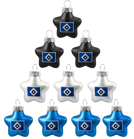Hamburger SV HSV Christbaumkugeln 10er Stern