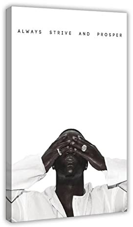 EYEZER Exklusive Art Rapper ASAP Ferg Poster 5 Leinwand Poster Wandkunst Dekor Druck Bild Gemälde für Wohnzimmer Schlafzimmer Dekoration Rahmenstil 60 x 90 cm