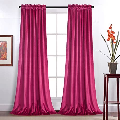 Roslynwood Superweiche Samtvorhänge, Verdunkelungsvorhang, wärmeisolierte Vorhänge für Schlafzimmer, Wohnzimmer, Verdunkelung, luxuriöse Vorhänge, Privatsphäre, Goldbraun, 132 x 228 cm, 2 Paneele