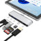 Clickfish Surface Pro 7 Docking Station Hub, 6-in-1 Microsoft Surface Dock with 4K HDMI, USB-C Audio & Data Transfer, 2 USB-A 3.0 Ports, TF/SD Card Slot