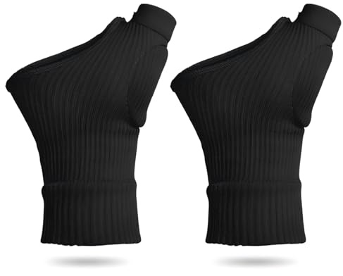 INF Kompressionshandschuhe mit Daumen Handgelenkstütze Fingerlose Arthritis Handschuhe Arthrose Handbandage für Sehnenscheidenentzündung,1 Paar