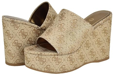 GUESS Damen Yenise Keilsandale, Gold 710, 37.5 EU