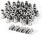 50pcs M6 Rivet Nuts, Stainless Steel Threaded Insert Nut Rivnuts Assortment Clinching Pressure Nutsert for Automotive Electrical and Industrial Products