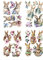 Ideen mit Herz Diamond Painting Sticker | 4 Bogen in DIN A4 | Aufkleber einzeln abziehbar | inkl. Schmucksteine (Osterhasen)
