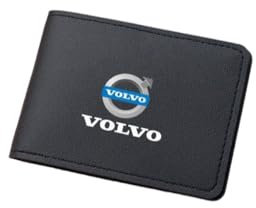 NBVGFGDF Herren Geldbörsen, für Volvo XC40 XC60 XC70 XC90 C30 C40 C70 V40 S60 Herren Bifold Geldbörse Tragbare Kreditkarte Geldbörse Slim Wallet mit RFID Schutz