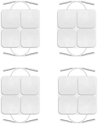 YANINEE 16 Stücke 5X5CM TENS Elektroden Pads Gerät mit 2mm Steckanschluss