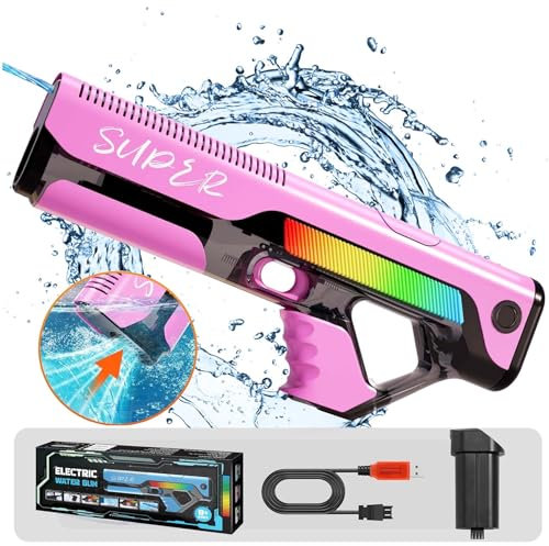 Elektrische Wasserpistole für Erwachsene und Kinder,Wasserpistole für Kinder,Elektrische Wasserpistole,Wasserpistole Spielzeug für Kinder,Automatische Wasserpistole,Große Spritzpistole