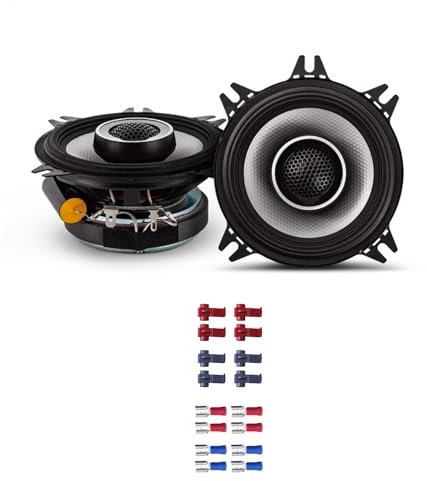 Alpine Auto Lautsprecher Boxen S2-S40 280 Watt 10 cm 2 Wege Koax kompatibel mit Audi 80 B3 1986-1995 Armaturenbrett vorne