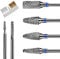 CGBE Nail Drill Bits Set, 6 Pieces Nail Drill Bits, 3/32''(2.35mm) Professional Bits for Nail Cutter, Nail Cutter Tips Grinding Heads Carbide Machine Accessories for Acrylic or Gel Remover - Medium