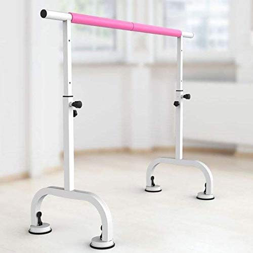 Tanzstange, Ballettstange, Studio-Ballettstange, höhenverstellbar, mobil und tragbar für zu Hause, Tanz-Fitness für Kinder, Erwachsene, Ballettstange (Schwarz (2 m) (Schwarz (2 m) (Rosa 2 m))