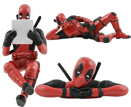 LAINIKE 3 Stück Deadpool Auto-Dekoration, Lustige Anime-Figur Zubehör, Innenausstattung, Geschenk für Männer