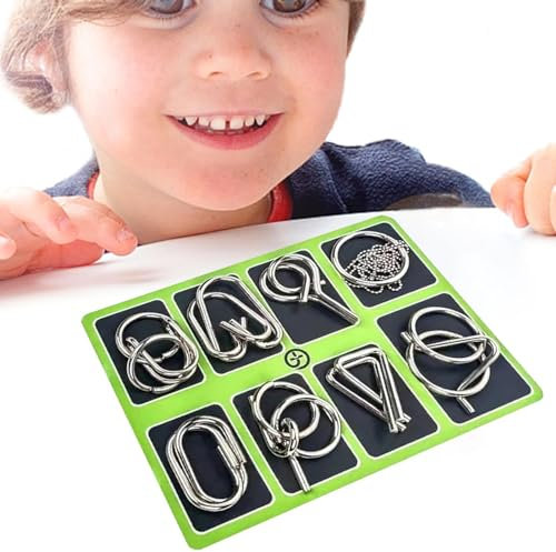 3D-Draht-Denkspiel – Puzzle-Löserspielzeug, Metall-Zappelspielzeug | IQ-Metallpuzzle-Kollektion, Stapel-Metallpuzzle, Lernspielzeug aus Metall, mechanisches Metallpuzzle