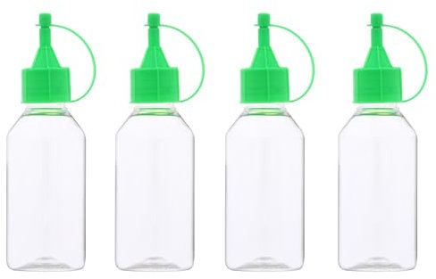 Rangoli Colour Bottles 4 Pack Empty Clear Plastic Rangoli Color Powder Bottles Diwali Decorations Easy to Pour Squeeze Rangoli Tool Indian DIY Sand Art for Home Floor Tile Décor Craft Projects Gift