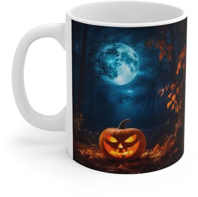 Mug Citrouille Halloween Citrouille Terrifiante sous la Lune