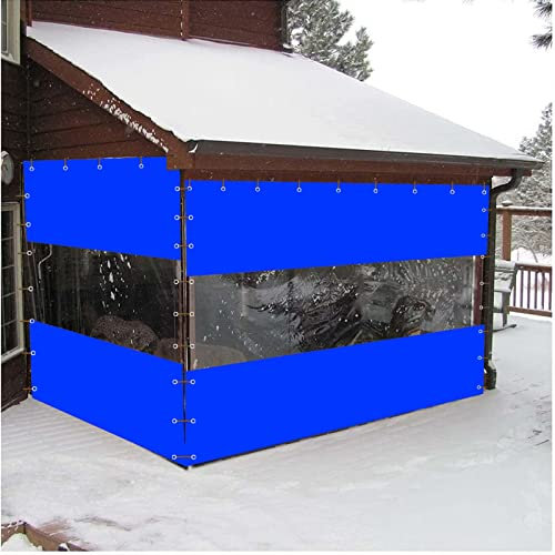 WXQTM Außenvorhänge - Pavillons Balkonvorhänge - Durchsichtige Pergola-Seitenwände Zum Garten Pavillon Korridor, Mit Anti-Rost-Knopfloch, Anpassbar (26.24x9.84ft/8x3m)
