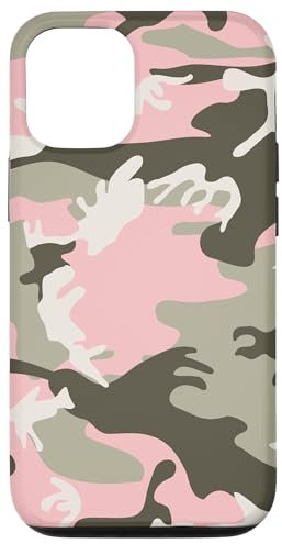 Pink and Green Camouflage, Military, Army Case for iPhone 12/12 Pro