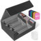 Sammelkarten Box, Trading Card Storage Box für 2300+ Karten, Karten Aufbewahrungsbox mit 10 bunten Trennwänden und 3 Verstellbaren Kartentrennern, Magnetische MTG Deck Boxs für PTCG TCG, Schwarz Grau