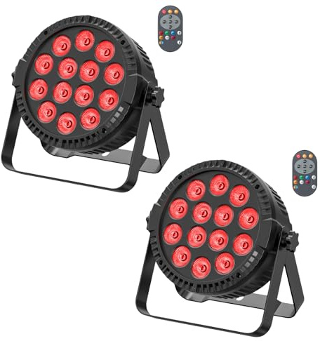 DayFlicker 2PCS 84W RGBW LED Par Scheinwerfer, Party Beleuchtung mit Fernbedienung, Bühnenlicht DJ Lichter DMX 4/8CH für Hochzeit Festivals Club
