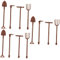 UKCOCO 1 Satz Retro -mini -Werkzeuge Drinnen Zubehör Gartenarbeit Beschneidung Cutter Mini-gartengeräte Gartenbau -miniaturmodell Eisen Brown 4 Stück