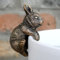 Gifts Direct 2 U Rabbit Pot Hanger Bronze Ornament Hanging Hare Vintage Statue Decor Figurine