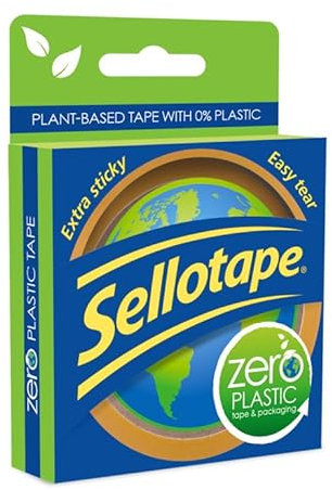 ASA® Sellotape Zero Plastic Tape | Extra Sticky and Easy Tear| 24mm x 30m