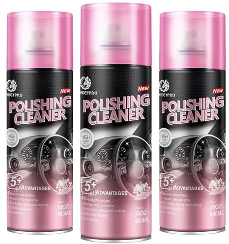 DONKEYPRO Interior Car Cleaner & Polishing - Repels Dust & Staining, Restores & Protects Plastic, Vinyl, Leather, Dashboard - UV Guard, Anti-Aging, Exterior & Interior Car Detailer Spray (3 x 15oz)