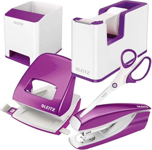 Leitz WOW Schreibtisch Accessoires (Violett, Komplett - Set)