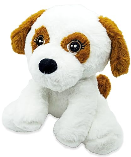Kuki Weiches Hund-Plüschtier (23 cm) - Niedlich, kuschelig und ideal für Jungen und Mädchen - Süßes und liebenswertes Plüschtier - Flauschiger Welpe, sehr knuddelig und kuschelig