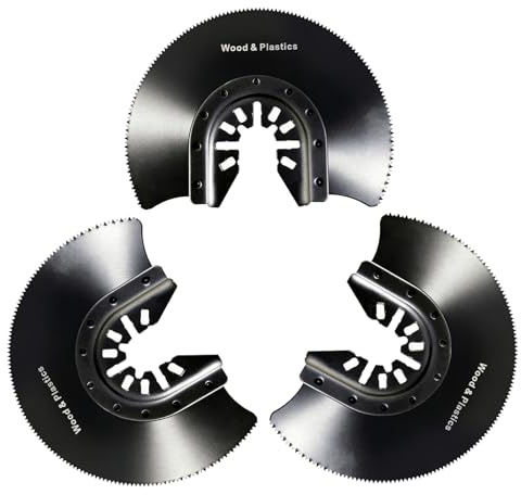 3 Pcs 88mm Round Oscillating Multi Tool Blades, High Carbon Steel Oscillating Saw Blades, Universal Oscillating tool Accessories - Wood, Plastic, Drywall Compatible with Dremel Fein Multimaster Makita