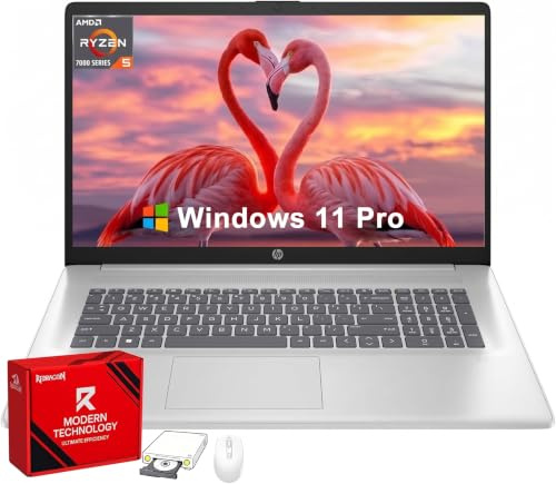 HP Laptop, 17,3 Zoll Full HD Display, Intel Core 5 120U, 10 x 5.00 GHz, 16 GB DDR4 RAM, 512 GB SSD, Intel Iris Xe Grafik, Norton 360, Windows 11