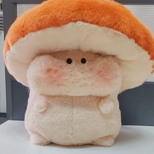 Xiyocadt Pilz-Plüschtier, Klein Kuscheltier, Niedlicher Pilze Plüsch Kissen Plüschfigur Puppe Geeignet für Umarmungen und Spiele (25CM)