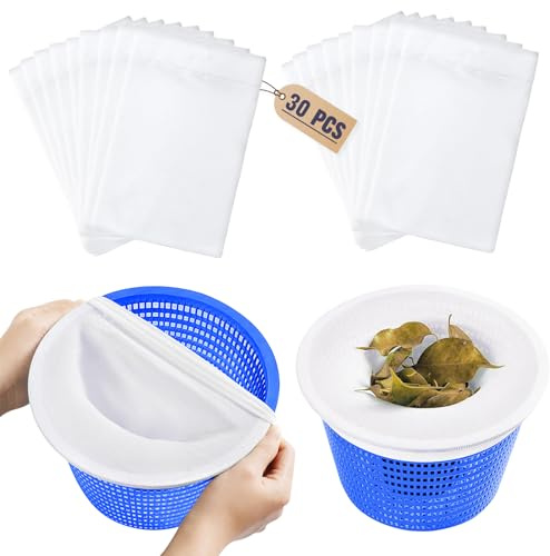 DIANLIANG 30 Piezas Filtro Skimmer Piscina Calcetines Skimmer Piscina Pool Skimmer Socks para Cesto Skimmer Piscina