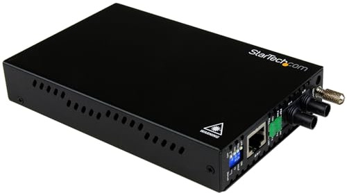 StarTech 10/100Mbps Ethernet to Fibre Optic Media Converter (ET90110ST2) | ST Multimode, 2km, 1310nm, Steel, Chassis Mount