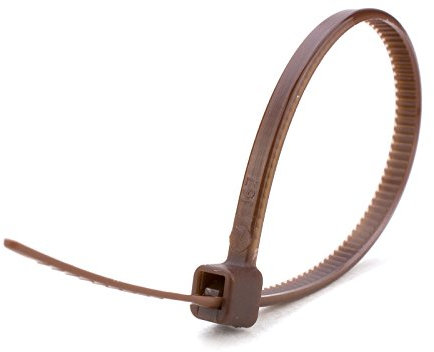 100 x Brown Cable Ties - 100mm x 2.5mm (Zip Tie Bases)
