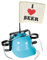 Trinkhelm I love BEER Bier Bierhelm mit Getränkehalterung und Fahne Ideal für Fasching und Oktoberfest