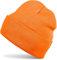 styleBREAKER Unisex Beanie Strickmütze Einfarbig, Feinstrick Mütze doppelt gestrickt, warme Winter Strickbeanie 04024029, Farbe:Orange