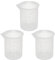 sourcing map 3Stück Lab Kunststoff Flüssigkeitsbehälter Mess Testing Becher 100 ml Kapazität DE de