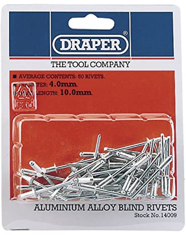 Draper 14009 Blind Rivets, 4 mm x 10 mm Size