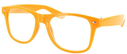 Alsino Farbige Atzen Brille Nerd klar V-816E, Farbe wählen:V-816E orange
