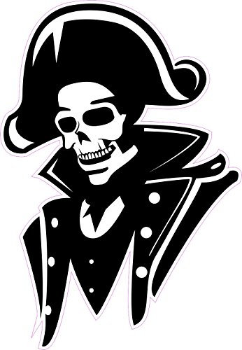 NetSpares 1 x Aufkleber Kapitän Skull Sticker Decal Fun Totenkopt Bones Scary FBI Tuning