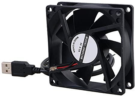 BQLZR Black 8CM 8025 USB Power Ball Bearing Computer Case Cooling Fan 5V 1300RPM