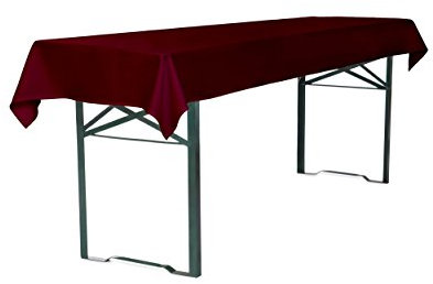 TexDeko® Tischdecke für Bierzeltgarnitur 250 x 100 cm Biertischdecke (Bordeaux) Blickdicht waschbar & wiederverwendbar mit Oeko-TEX Zertifikat