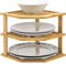 Taylor & Brown Bamboo 3 Tier Corner Shelf Unit Kitchen Plates Rack Tidy Cupboard Organiser Bathroom Desktop - Perfect Space Saving Idea
