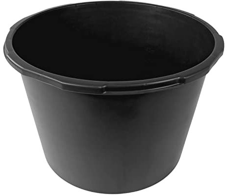 Prosperplast Baukübel 90 Liter mit Innenskala schwarz Mörtelkübel Zementwanne Maurertuppen