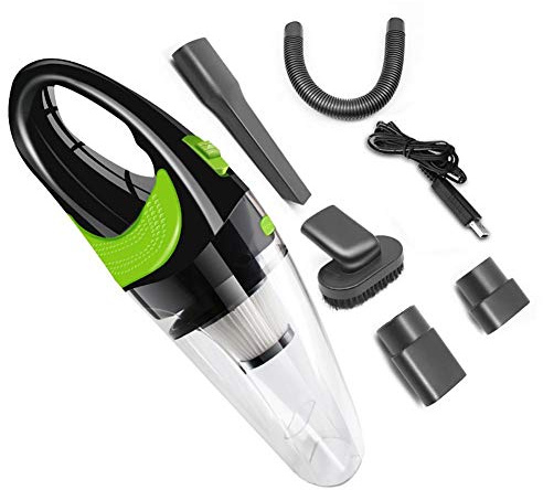 Enjoyall Aspirateur pour Voiture, Aspirateur à Main sans Fil Aspirateur Table Cyclonique Puissante 120W Aspirateur Portable Sec/Humide pour Voiture Maison Double Usage