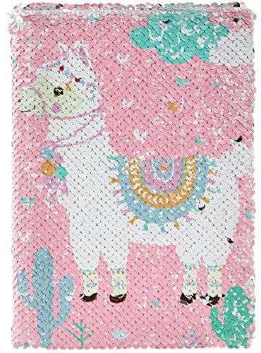 Pailette A5 Notizbuch - Spaß Tagebücher Einhorn Flamingo Lama Traumfänger - Lama
