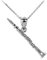 Sterling Silber 925 3D Klarinette Musik Anhänger Halskette (Verfügbare Kettenlänge 40 cm - 45CM - 50CM- 55CM)