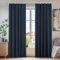 Deconovo Vorhang Blickdicht Gardinen Blickdicht Dicke Lärmschutz mit Kräuselband, 200x140 cm(HöhexBreite), Dunkelblau, 2er Set
