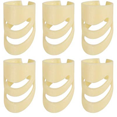 HEALLILY Guitar Finger Picks Adjustable Thumb Picks Fingertip Protectors Finger Plectrum for Ukulele Mandolin Bass Alaska Guitar 6pcs (Size L)