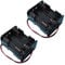 2pcs 6AA 9V Plastic CELL Battery Clip Slot Holder Case Battery Storage Box Double Deck/Back to Back with Wire Leads (6X AA)